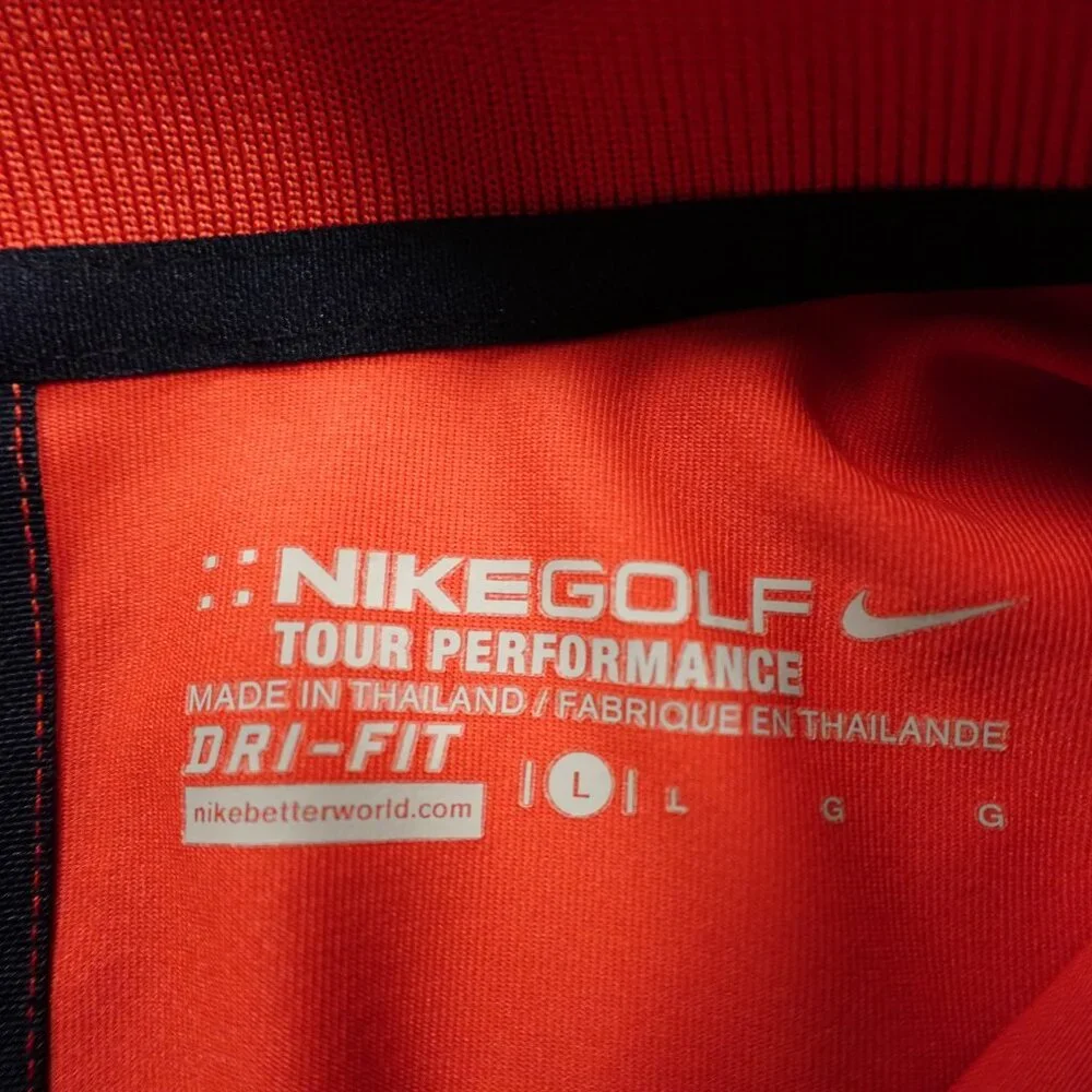 Nike Golf Dri-FIT Tour Performance Sleeveless Polo Red w/‎ Navy Trim Women’s L